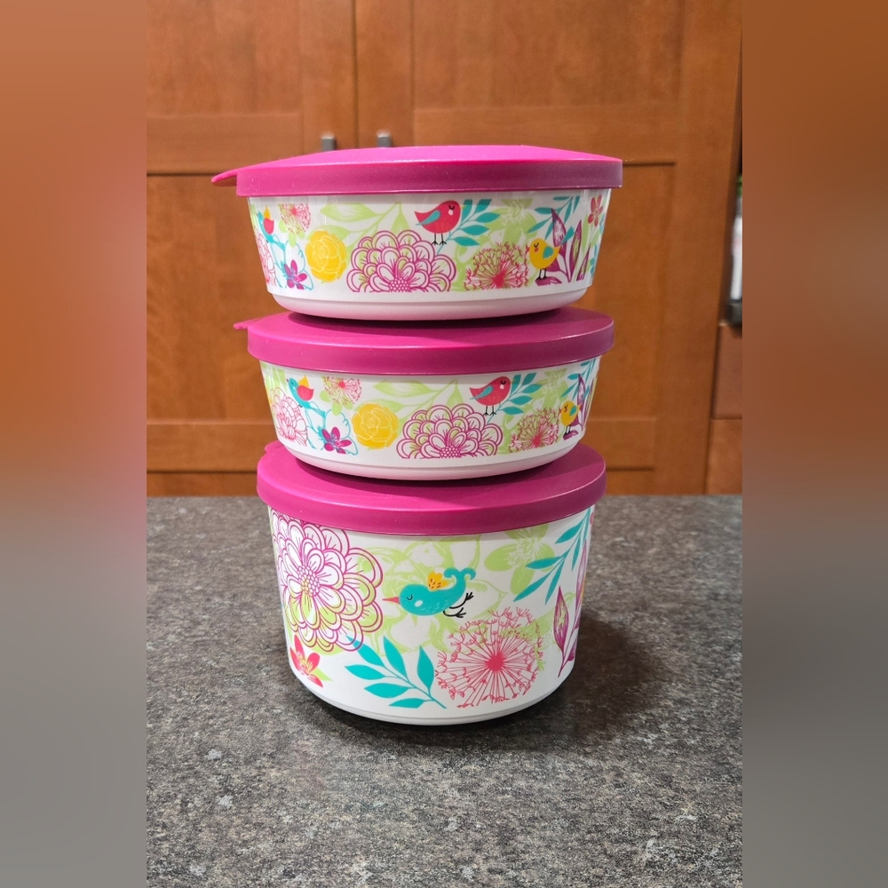 EXCLUSIVE Print- 3pc Locking Lid Canister Set